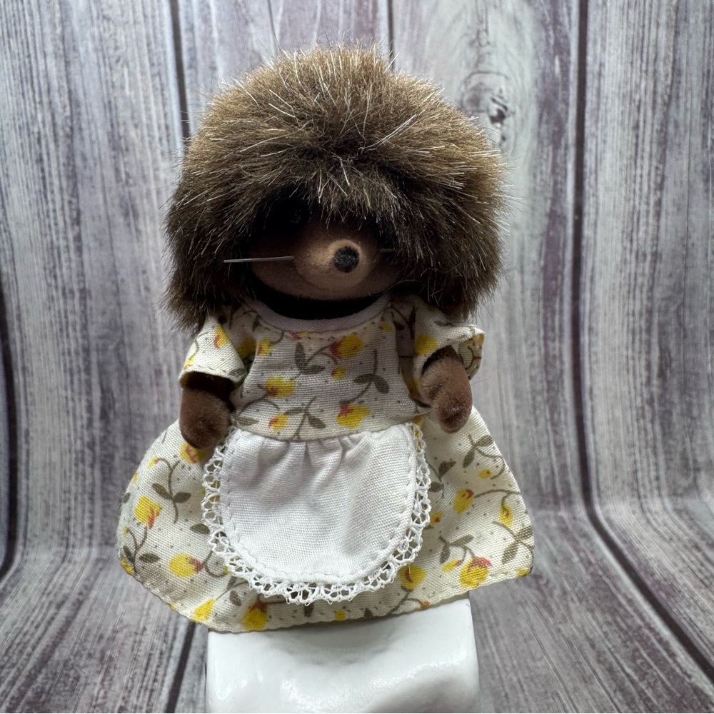 Adorable Calico Critters Mother Hedgehog in Floral Dress